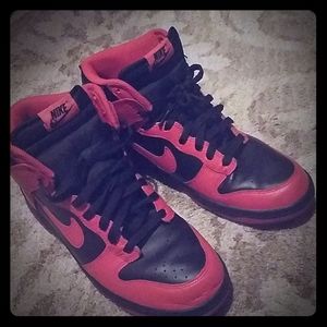 Red Nike shoes